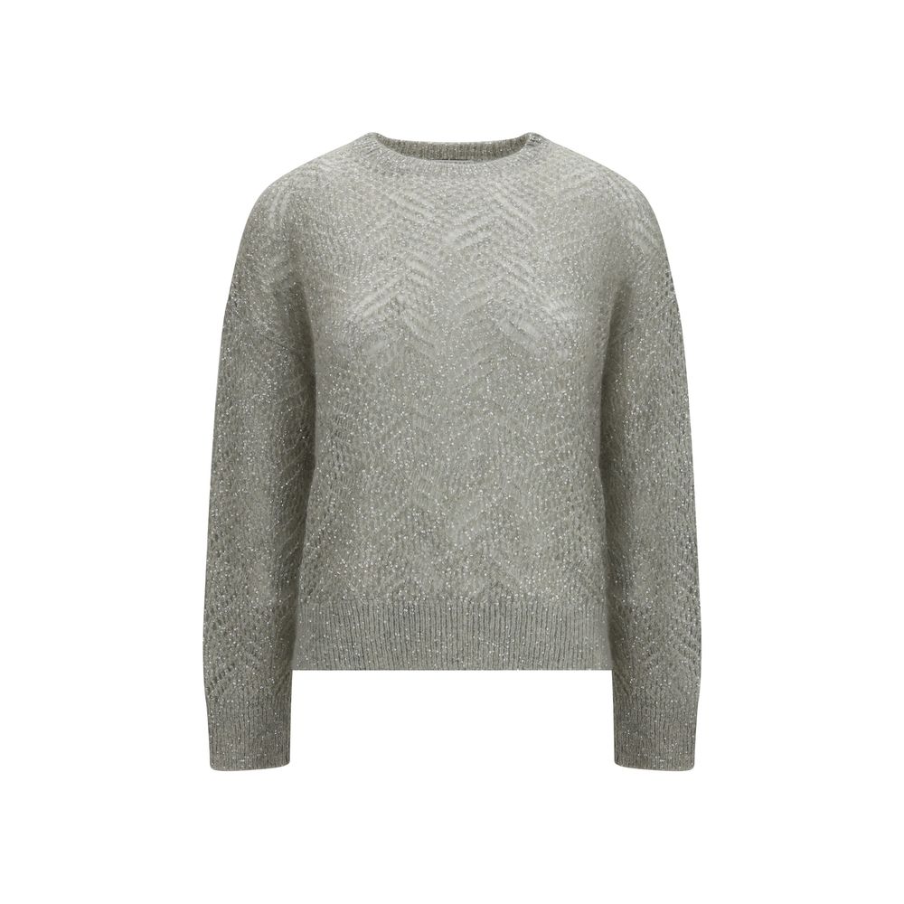 Brunello Cucinelli Pulover Gri din In