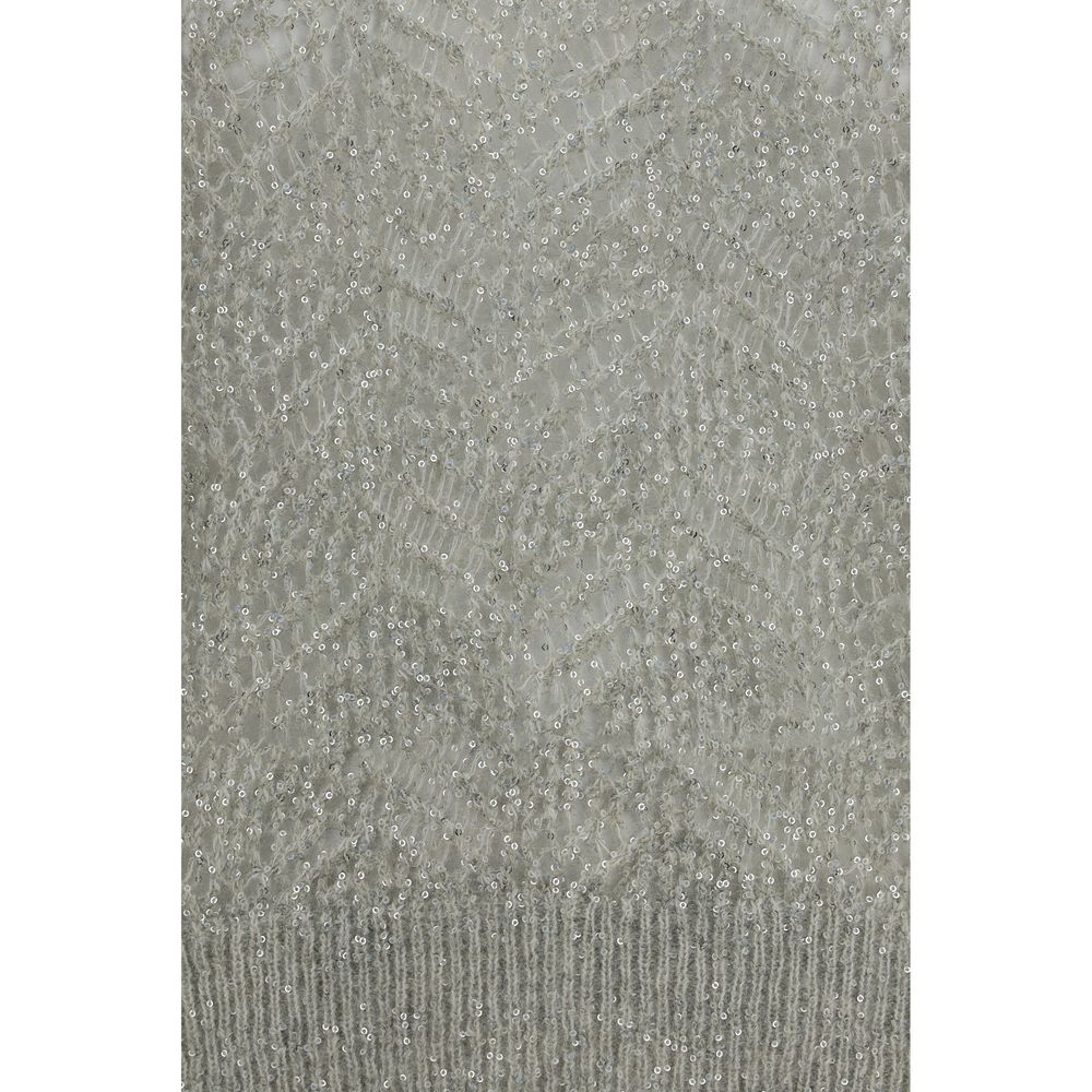 Brunello Cucinelli Pulover Gri din In