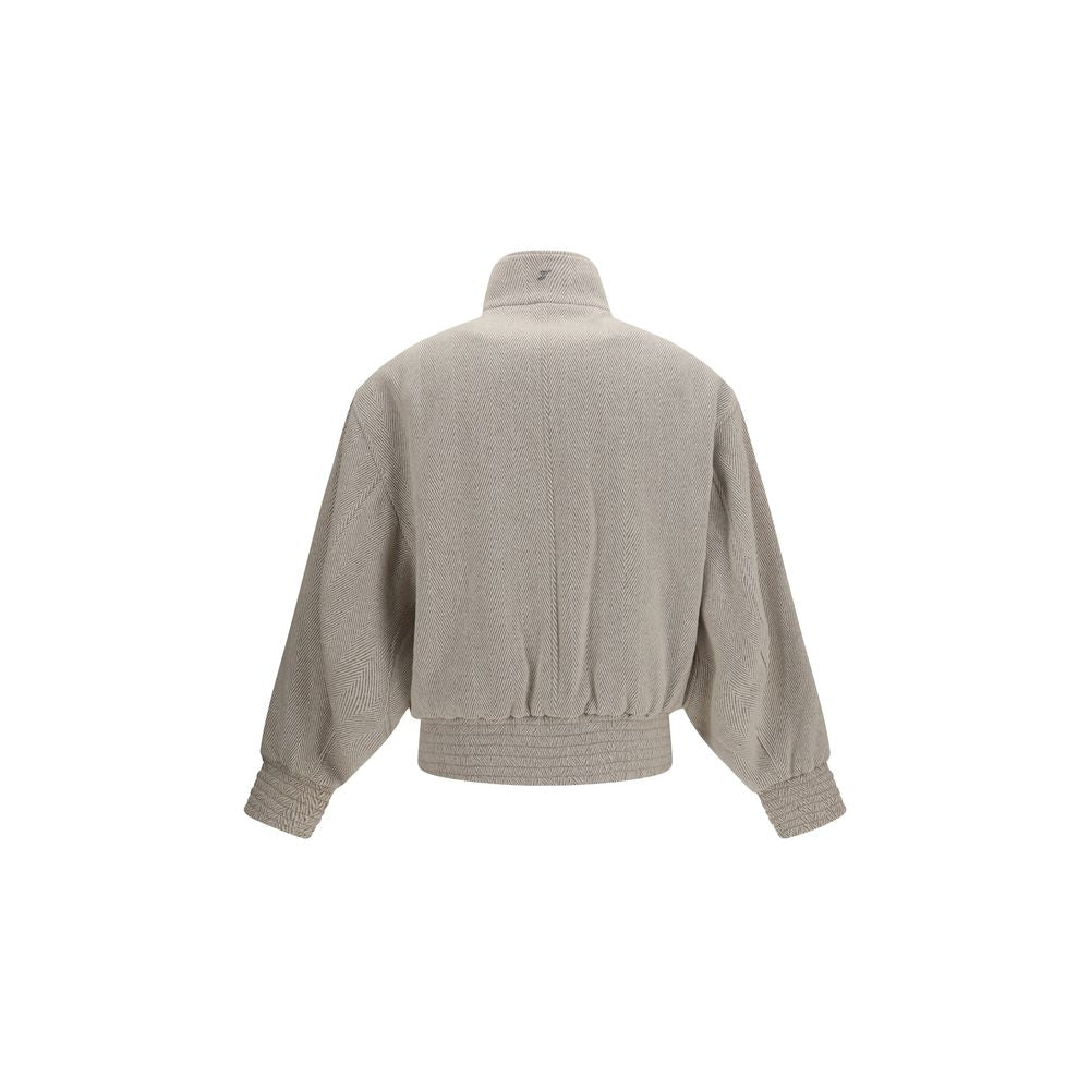 Jacquemus Bomber Bej din Lână