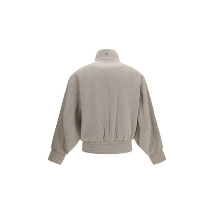 Jacquemus Bomber Bej din Lână