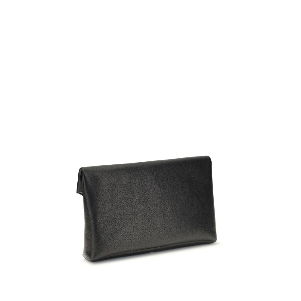 Saint Laurent Black Calf Leather Clutch Bag