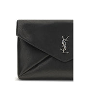 Saint Laurent Black Calf Leather Clutch Bag