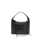 Balenciaga Geantă de Umăr Neagră din Piele de Miel