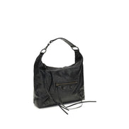Balenciaga Geantă de Umăr Neagră din Piele de Miel