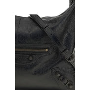Balenciaga Geantă de Umăr Neagră din Piele de Miel