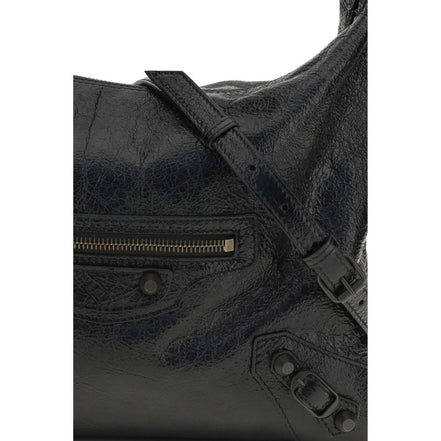 Balenciaga Geantă de Umăr Neagră din Piele de Miel
