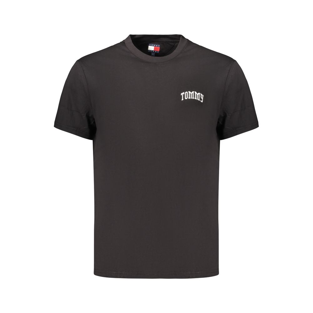 Tommy Hilfiger Tricou Negru din Bumbac pentru Bărbați