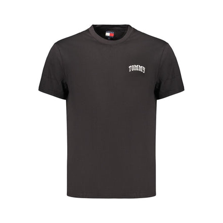 Tommy Hilfiger Tricou Negru din Bumbac pentru Bărbați