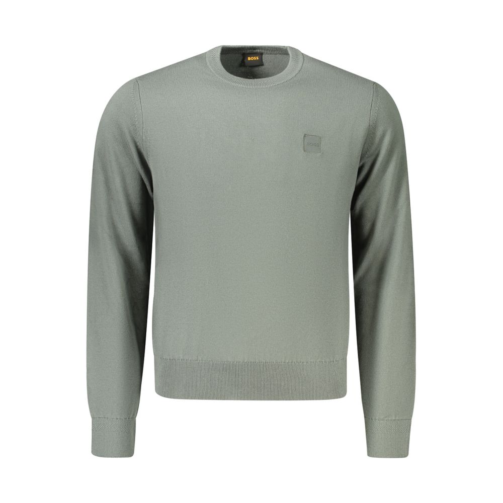 Hugo Boss Pulover Verde din Bumbac pentru Bărbați