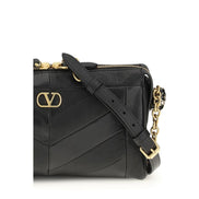 Valentino Garavani Black Napa Leather Shoulder Bag