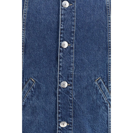 Brunello Cucinelli Jachetă Denim Albastră din Bumbac