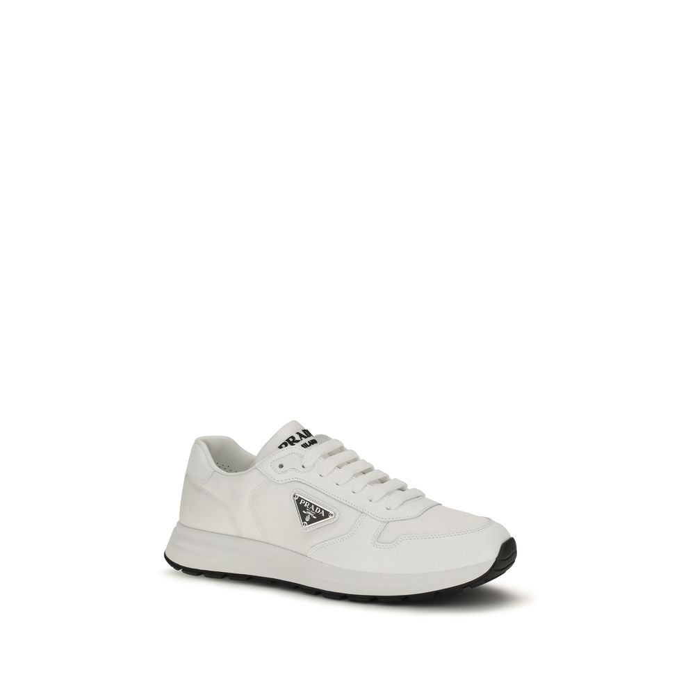 Prada Pantofi Sport Albi din Poliamidă Reciclată