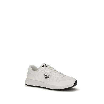 Prada Pantofi Sport Albi din Poliamidă Reciclată