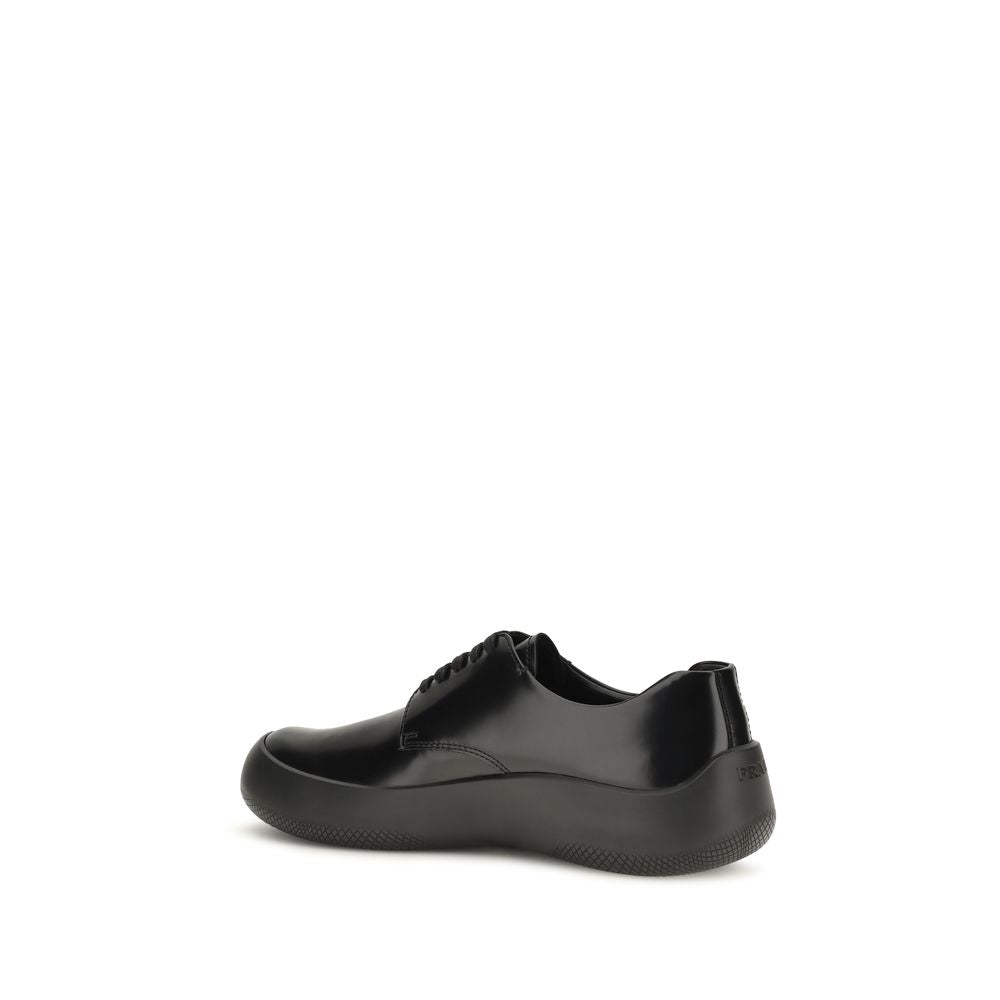 Prada Pantofi Sport Negri din Piele de Vițel