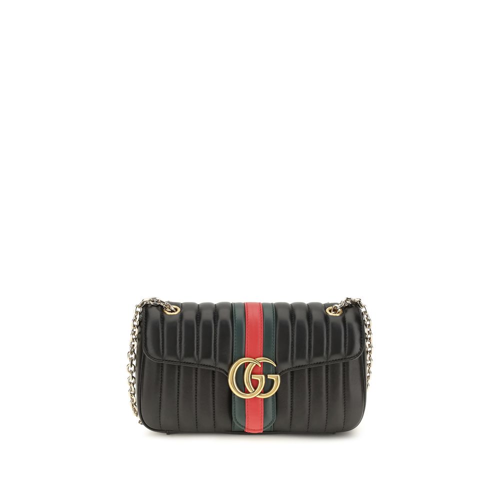 Gucci Geantă de Umăr Neagră din Piele de Vițel