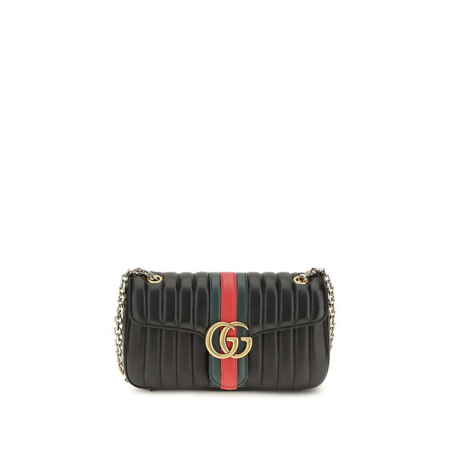 Gucci Geantă de Umăr Neagră din Piele de Vițel