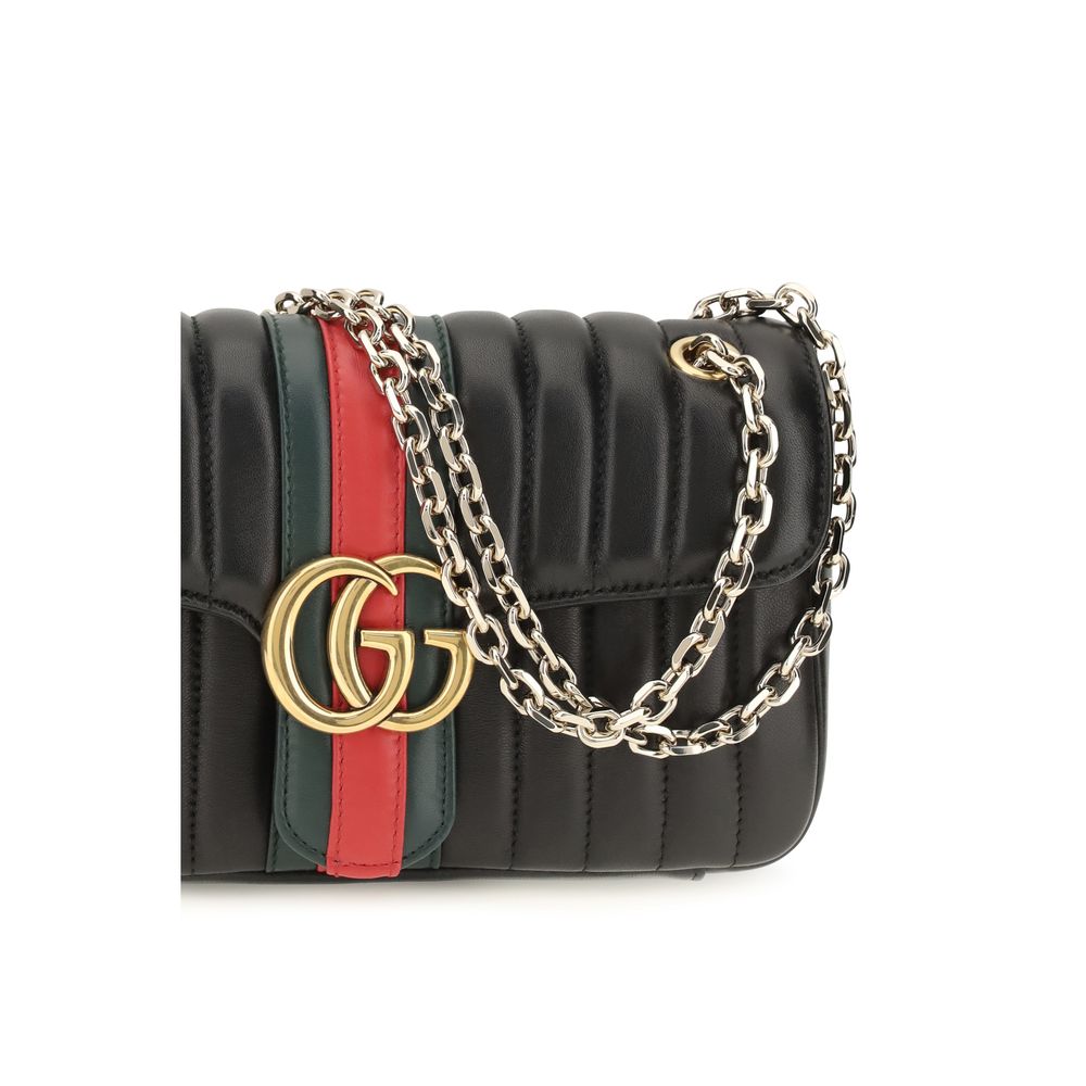 Gucci Geantă de Umăr Neagră din Piele de Vițel