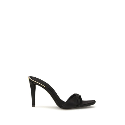Giuseppe Zanotti Sandale Negre din Vâscoză cu Toc Stiletto