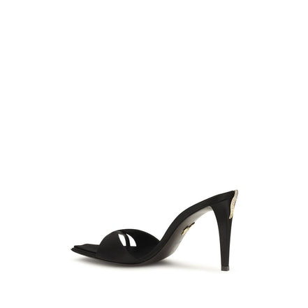 Giuseppe Zanotti Sandale Negre din Vâscoză cu Toc Stiletto