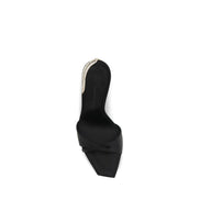 Giuseppe Zanotti Sandale Negre din Vâscoză cu Toc Stiletto