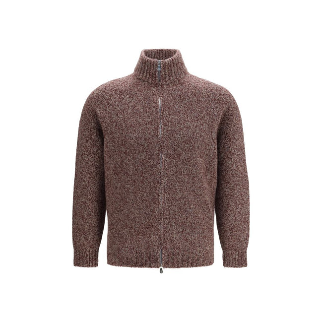 Brunello Cucinelli Bordeaux Wool Cardigan