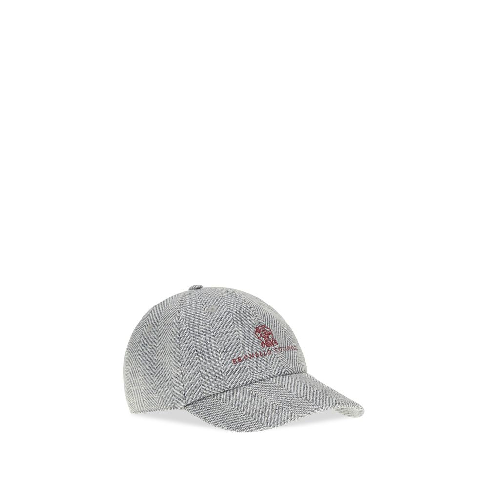 Brunello Cucinelli Șapcă Gri din Lână (Șapcă Baseball)