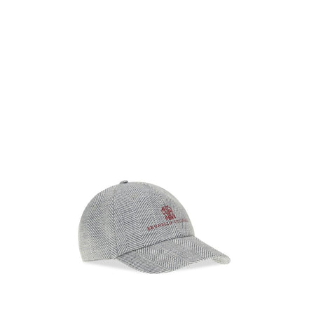 Brunello Cucinelli Șapcă Gri din Lână (Șapcă Baseball)