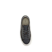 Brunello Cucinelli Pantofi Sport Gri din Piele Întoarsă