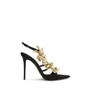 Giuseppe Zanotti Sandale Negre din Vâscoză cu Toc Stiletto