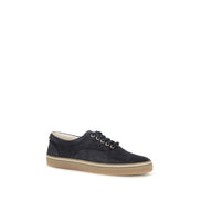 Brunello Cucinelli Pantofi Sport Albaștri din Piele Întoarsă