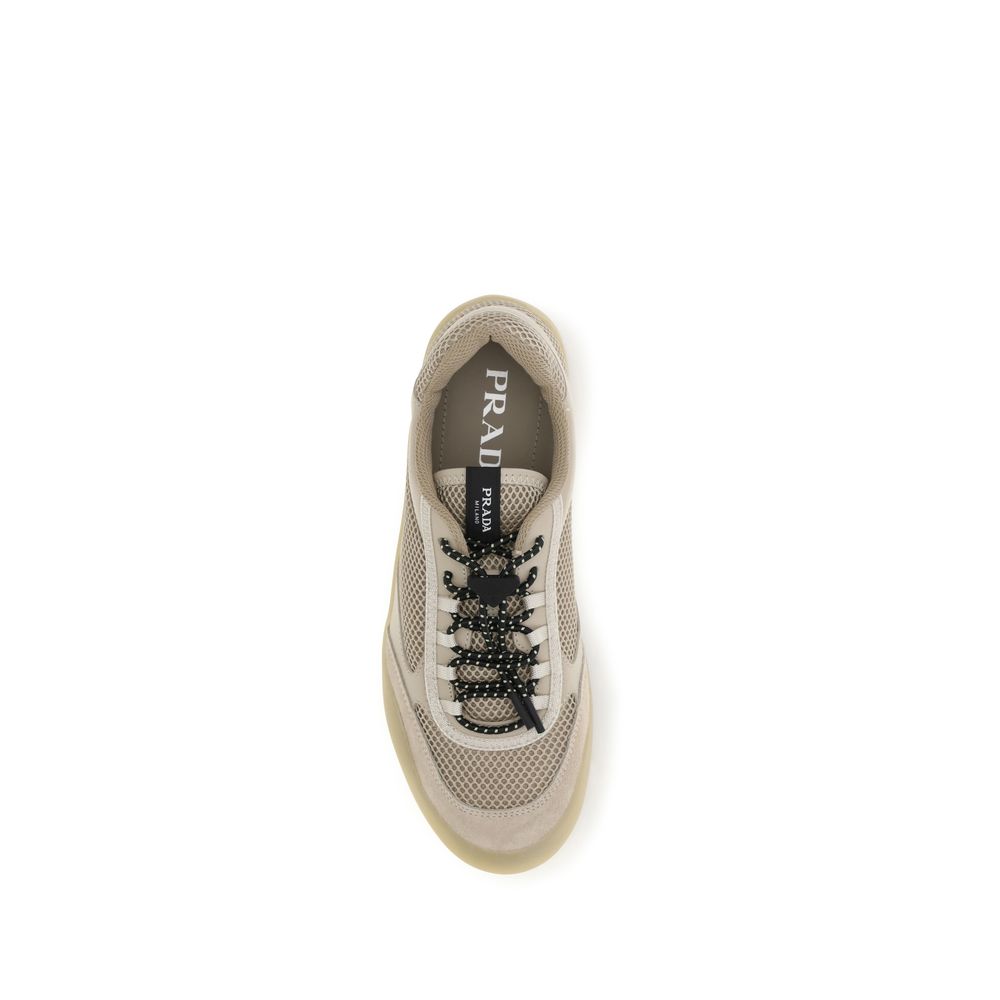 Prada Pantofi Sport Bej din Piele de Vițel