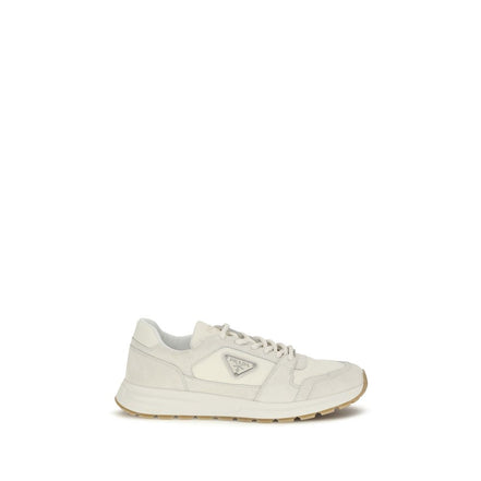 Prada Beige Calf Leather Athletic Sneakers