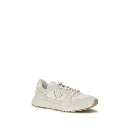Prada Beige Calf Leather Athletic Sneakers