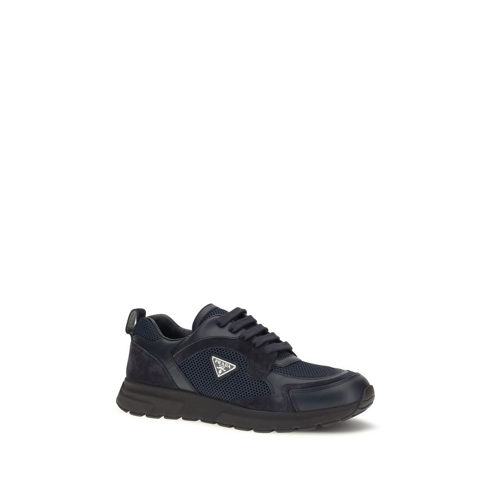 Prada Pantofi Sport Albaștri din Material Textil