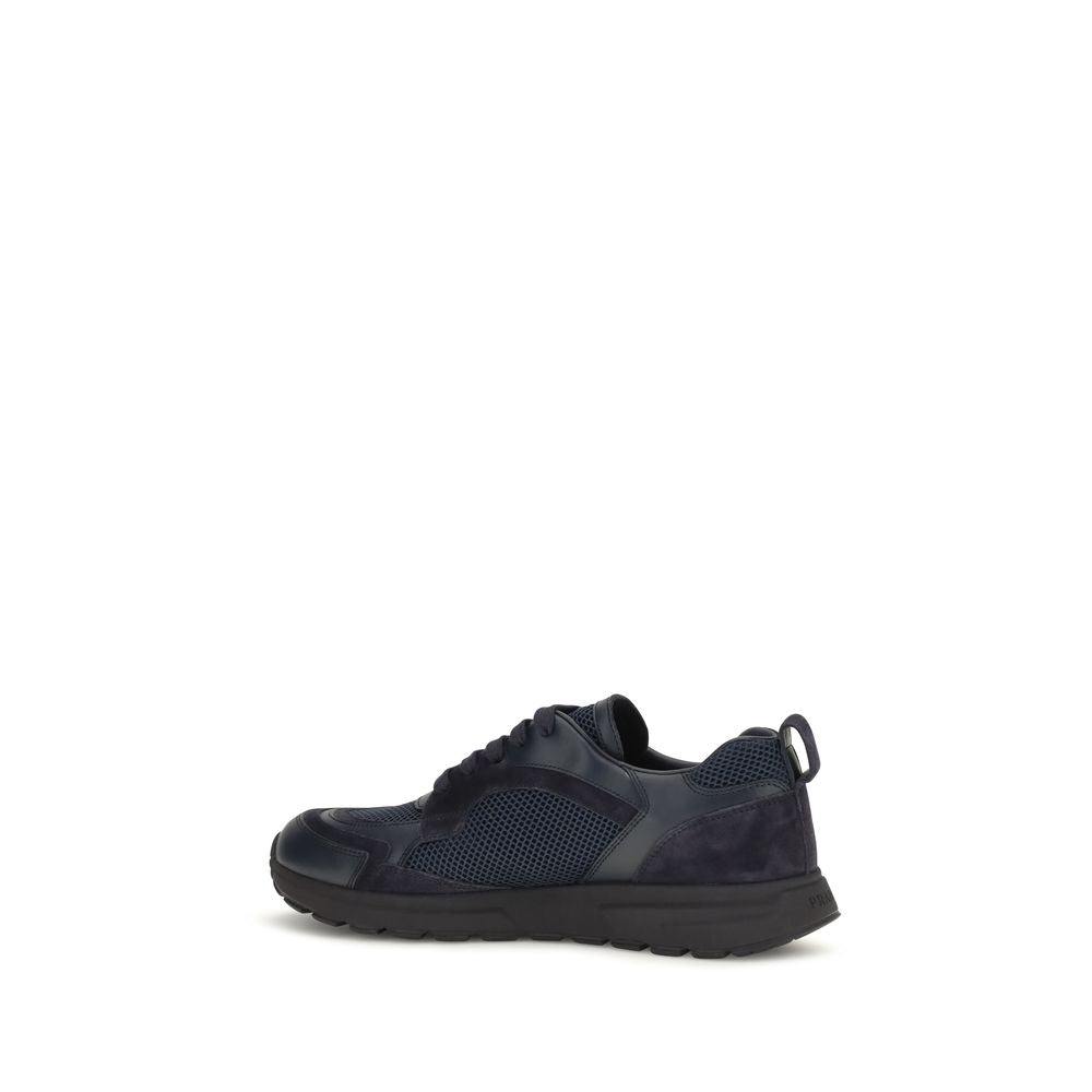 Prada Pantofi Sport Albaștri din Material Textil
