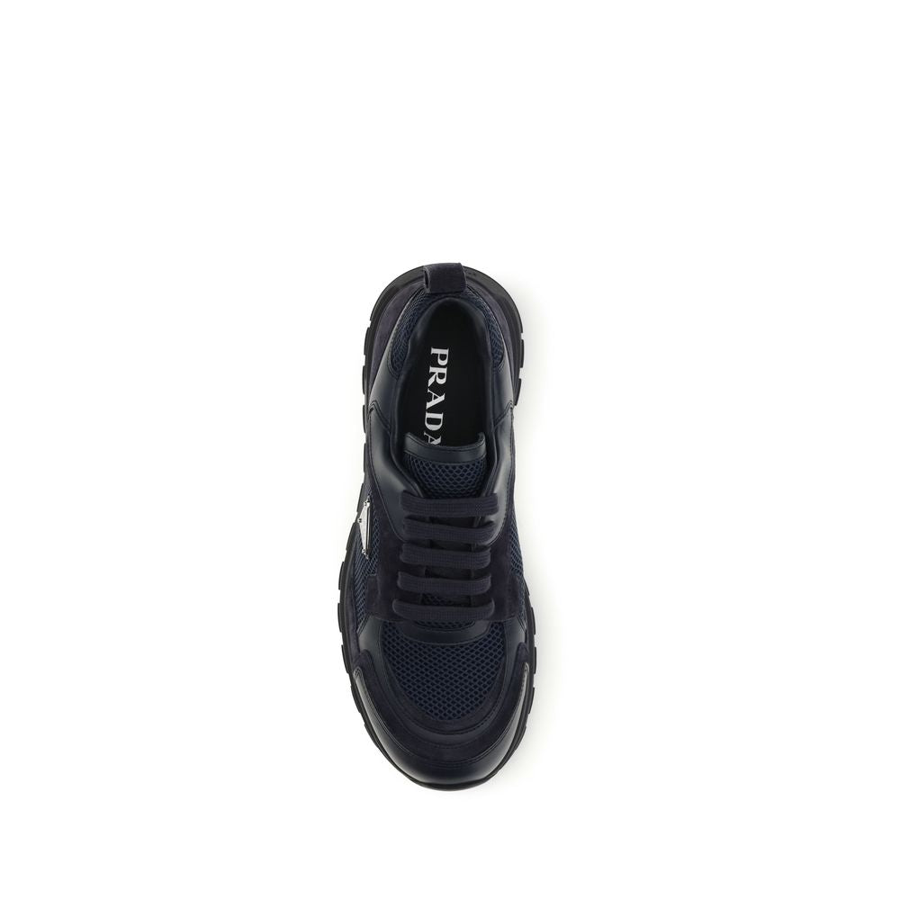 Prada Pantofi Sport Albaștri din Material Textil