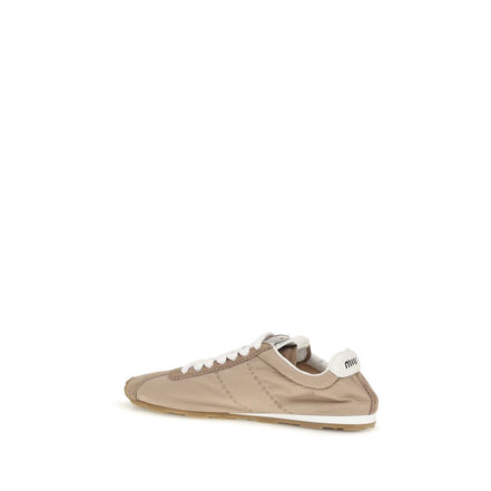 Miu Miu Pantofi Sport Bej din Piele de Vițel