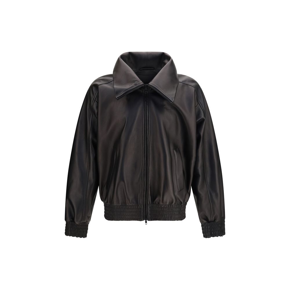Balenciaga Geacă din Piele de Miel Neagră