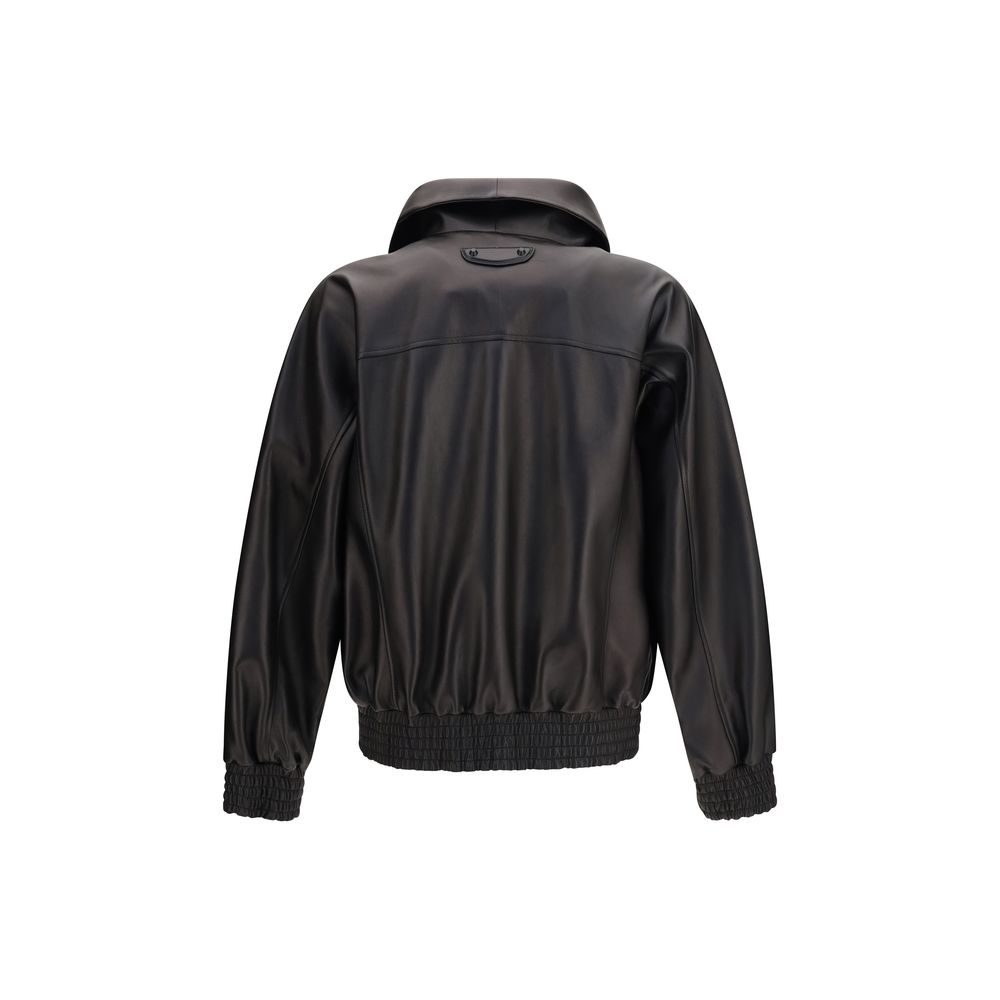 Balenciaga Geacă din Piele de Miel Neagră