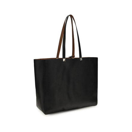 Valentino Garavani Black Calf Leather Shoulder Bag