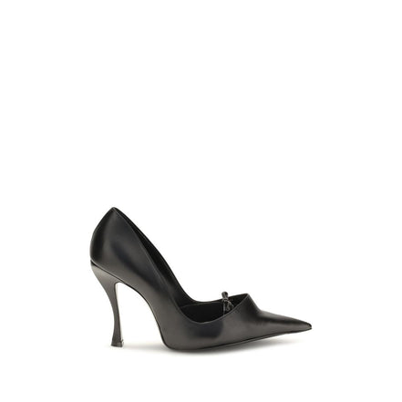 Balenciaga Pantofi cu Toc Negri din Piele de Miel
