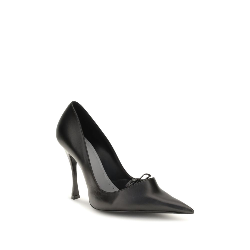 Balenciaga Pantofi cu Toc Negri din Piele de Miel