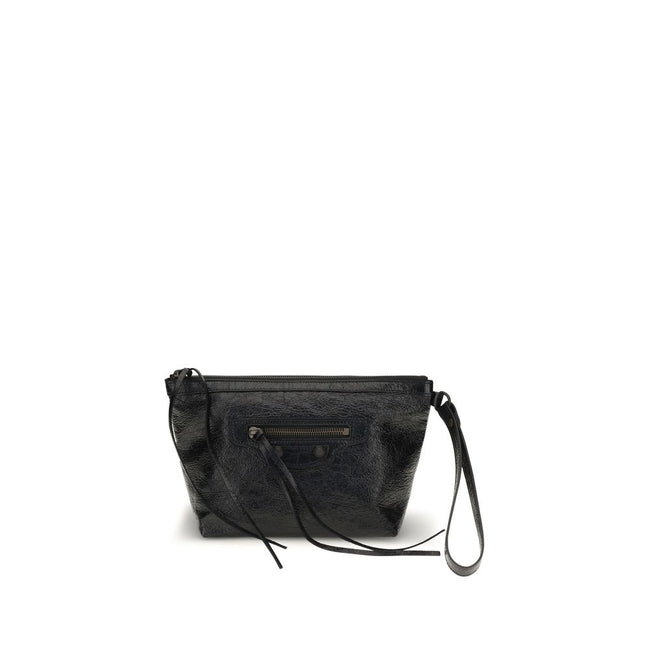 Balenciaga Black Calf Leather Clutch Bag
