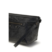 Balenciaga Black Calf Leather Clutch Bag