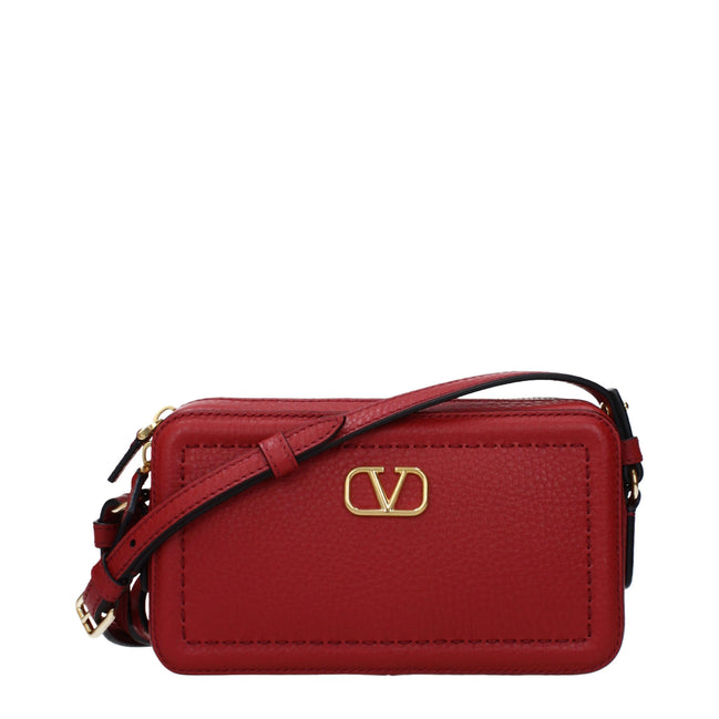 Valentino Garavani Geantă Crossbody Roșie din Piele