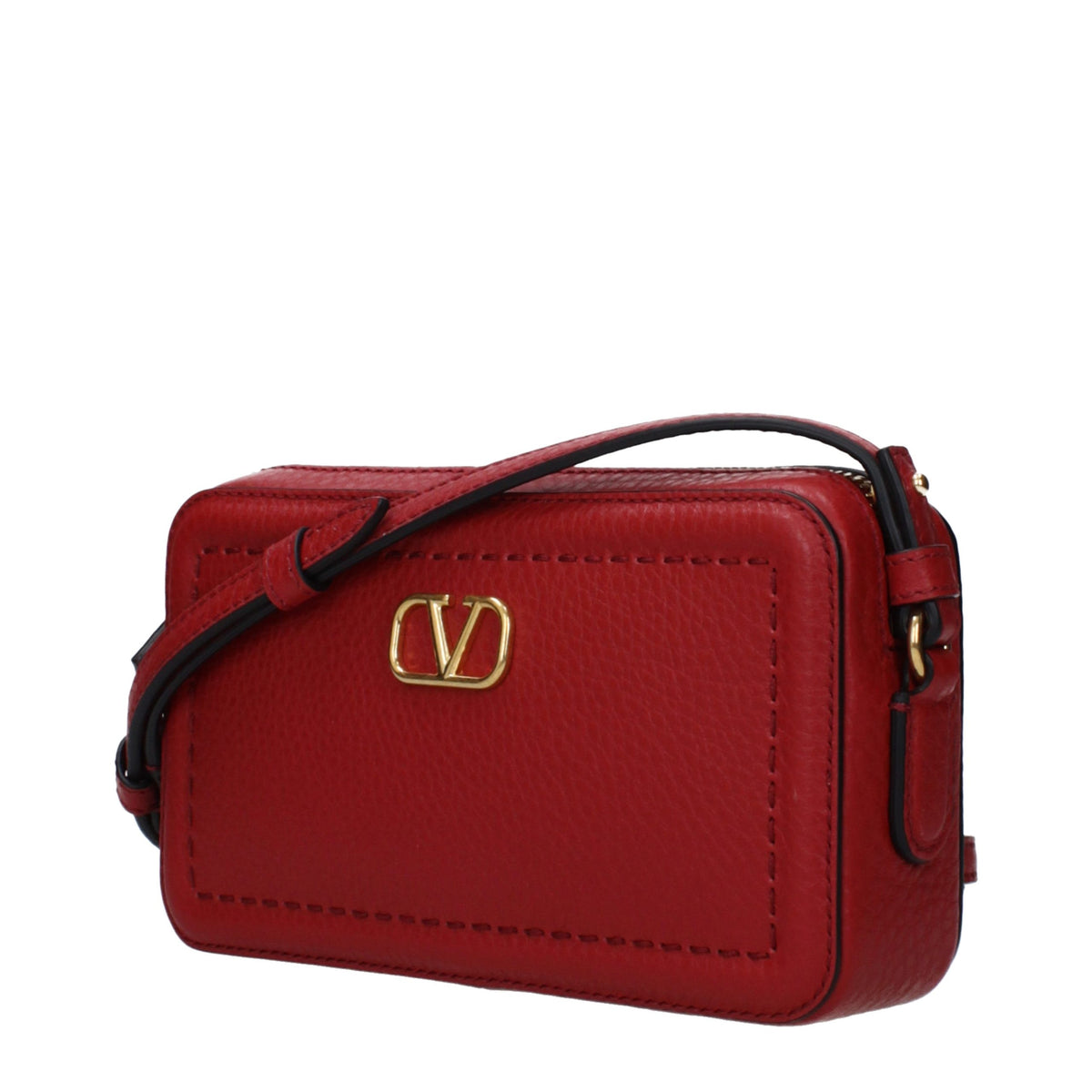 Valentino Garavani Geantă Crossbody Roșie din Piele