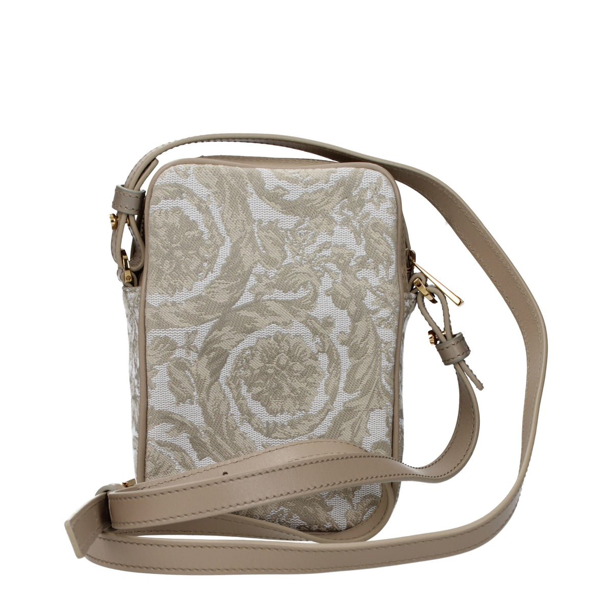 Versace Geantă Crossbody Bej din Material Textil