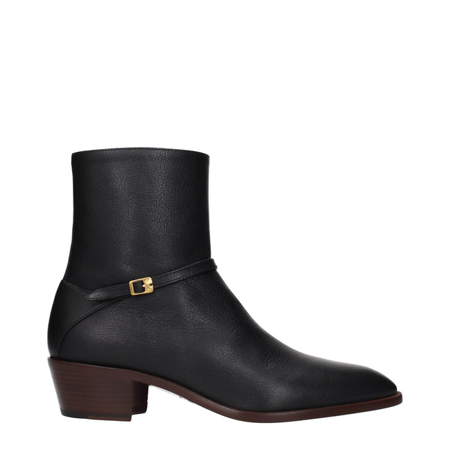Valentino Garavani Ghete Negre din Piele