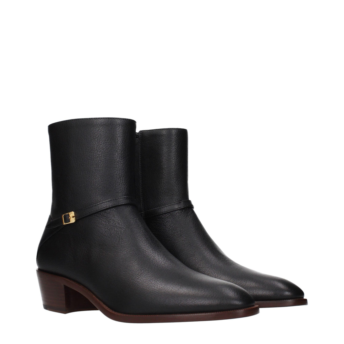 Valentino Garavani Ghete Negre din Piele
