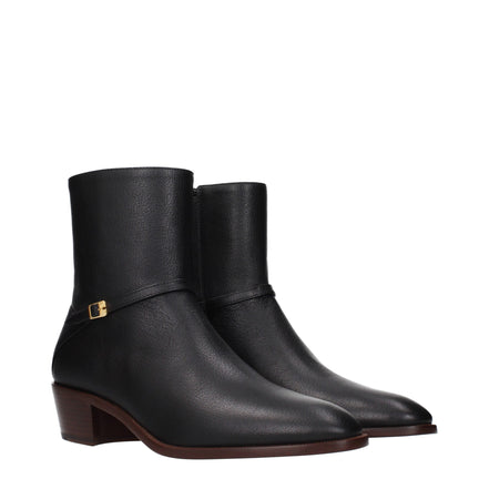 Valentino Garavani Ghete Negre din Piele
